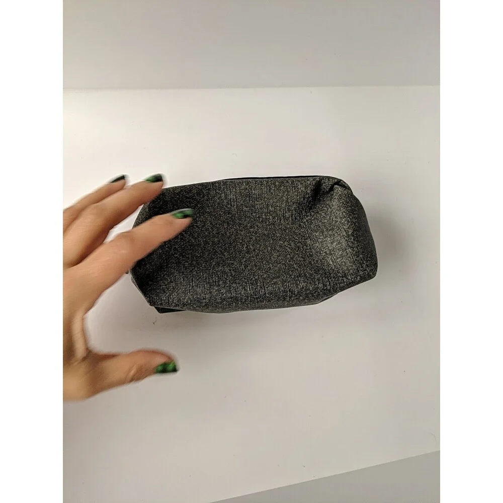 Tumi Delta Travel Pouch Zip Around Cosmetic Bag Amenities Toiletries Gray